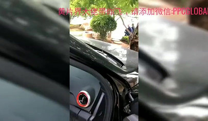 Lovely Asian babe blows off a random dude in the hallway of hotel