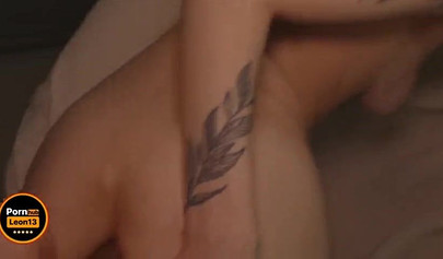 Teen brunette takes a rod up her tight butthole and gets facialed