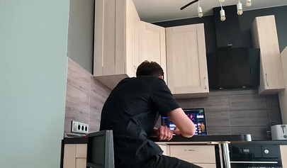 Russian girlfriend with big tits Eva Elfie fucks a stranger in cuckold's presence