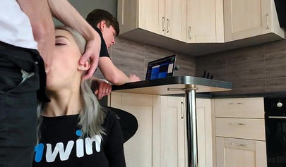 Russian girlfriend with big tits Eva Elfie fucks a stranger in cuckold's presence