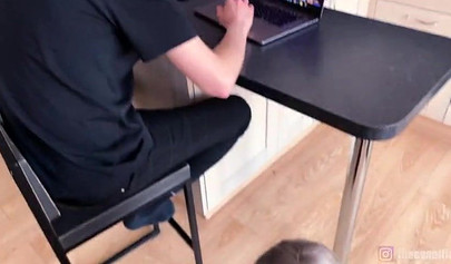 Russian girlfriend with big tits Eva Elfie fucks a stranger in cuckold's presence