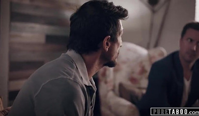 Kinky Russian teen Lana Sharapova takes care of two hard dicks & gets double fucked