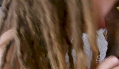 Teen with dreads Ella Kai filmed by her roommate while riding his dick
