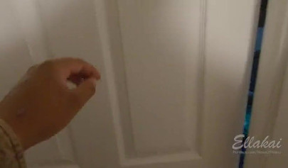 Teen with dreads Ella Kai filmed by her roommate while riding his dick