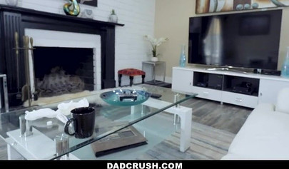 Teen Lexi Lore fucks her stepdad in the shower and swallows his cum