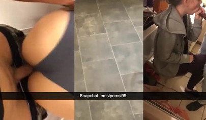 Shameless amateur whores fucking rock hard dick in snapchat compilation