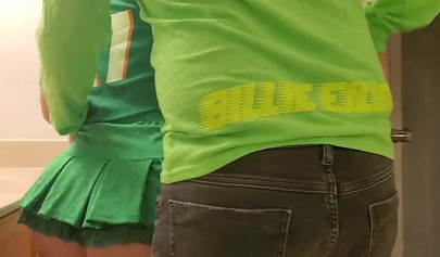 Teen with huge tits and bubble ass Crystal Lust gets dicked by her stepbro at St Patricks party