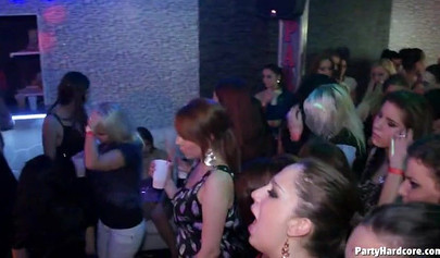 Sinful amateur chicks getting wild and dirty at the party