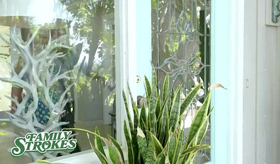 Slutty teen Savannah Sixx pleases her stepmother Honey Blossom then stepfather