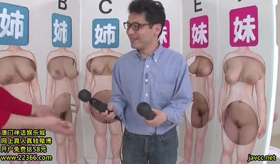 Pervert fucks and creampies delicious Japanese pussies at game show