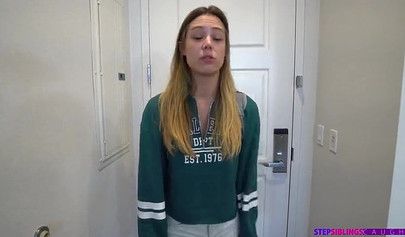 Slutty sister Avery Cristy milks her stepbro's large dick and rides it