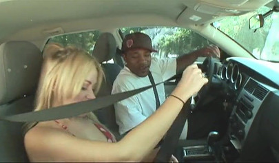 Amateur teen taking a monster black shaft up her tight pussy