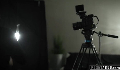 Skinny teen slut Lily Glee gets double teamed by her boyfriend and stepdad