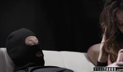 Skinny teen slut Lily Glee gets double teamed by her boyfriend and stepdad