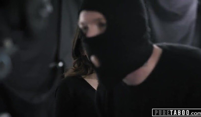 Skinny teen slut Lily Glee gets double teamed by her boyfriend and stepdad