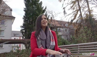 German scout screws big breasted newbie in lingerie Sofia Lee