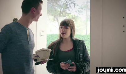 Sexy French teen Luna Rival gets screwed by her landlord