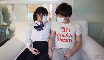 Busty Japanese teen gets stripped and fucked in front of her cuckold