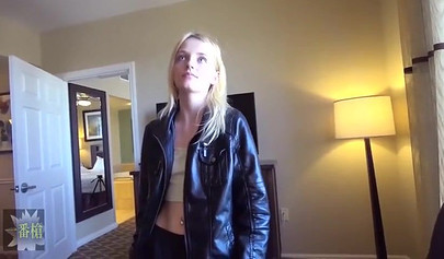 Tiny blonde princess in white stockings has intense doggy & missionary sex