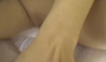 Thick amateur brunette gets her mouth, pussy and ass nailed hard