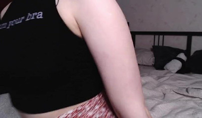 Inked teen gives a great BJ, removes her panties and gets banged