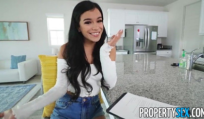 Hottie Savannah Sixx takes a cock between her juicy boobs and hairy pussy lips