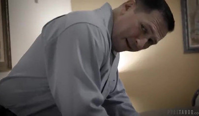 Redhead nympho Arietta Adams gets her cunt pounded by her stepfather