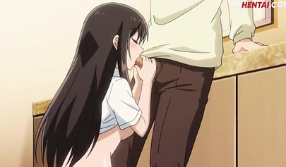 Huge boobed Hentai bombshell takes a rod up her soaking wet pussy