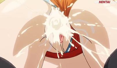 Huge boobed Hentai bombshell takes a rod up her soaking wet pussy