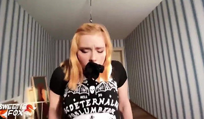 Schoolgirl Sweetie Fox gets her face and clit penetrated hard