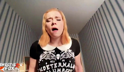 Schoolgirl Sweetie Fox gets her face and clit penetrated hard