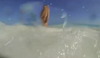 Breathtaking Australian models posing nude on the sandy beach