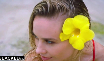 Sexy blonde Addie Andrews welcomes a big black sausage in her pussy