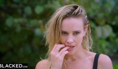 Sexy blonde Addie Andrews welcomes a big black sausage in her pussy