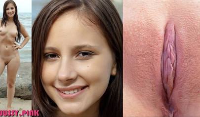 Hot teens show off their pretty faces and pussy lips