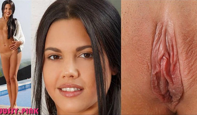 Hot teens show off their pretty faces and pussy lips