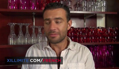 Busty French teen Sharon Lee gets ass fucked in the public toilet