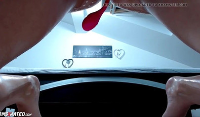 Horny naked teen babe masturbates and cums super hard