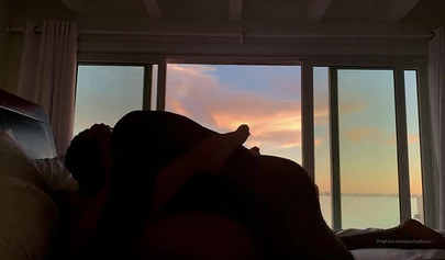 Busty brunette Lena Paul gets nailed by her black lover at her Malibu mansion