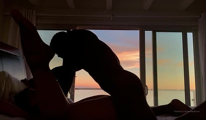 Busty brunette Lena Paul gets nailed by her black lover at her Malibu mansion