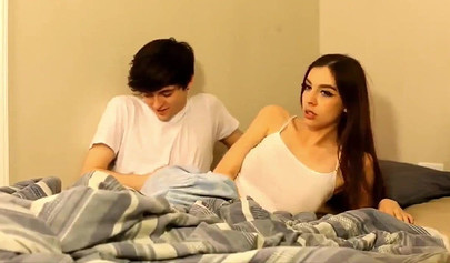 Beautiful teen blows off her nephew and rides his dick