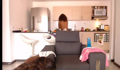 Big boobed ebony sluts fuck each other with a strapon