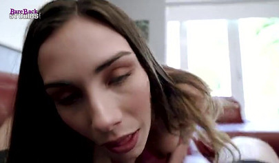 Busty teen Lexxi Steele deepthroats and screws her stepdad's dick during quarantine