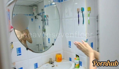 Busty Thai teen gives head and gets banged in the shower