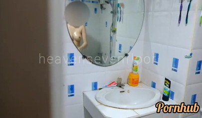 Busty Thai teen gives head and gets banged in the shower