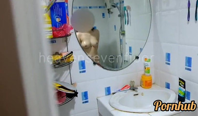 Busty Thai teen gives head and gets banged in the shower
