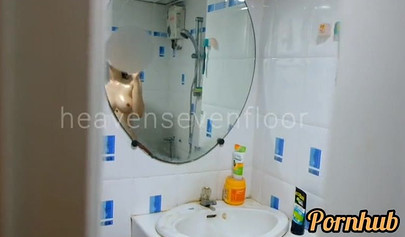 Busty Thai teen gives head and gets banged in the shower