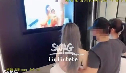 Two lusty Chinese teens get involved in a threesome with their classmate