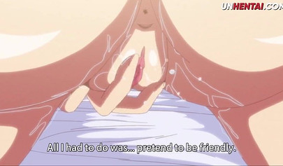 Huge boobed Hentai vixen rides her soaking wet cunt on a hard prick