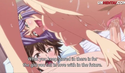 Huge boobed Hentai vixen rides her soaking wet cunt on a hard prick